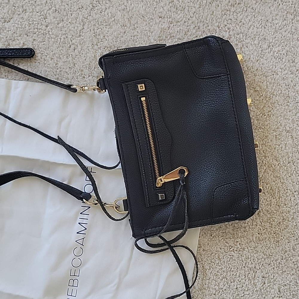 Rebecca Minkoff Avery Crossbody Black with Gold Hardware